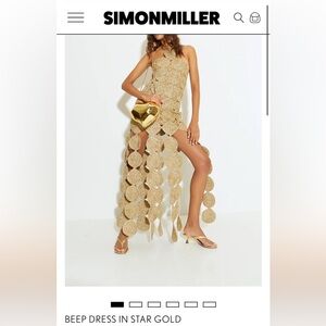 Simon miller beep beep dress star gold